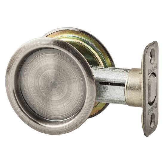 Kwikset 33415A RND Passage Door Pull, Antique Nickel, 2-3/8 in Backset