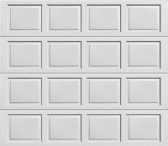 Wayne Dalton 8000 Garage Door, 8 ft W Door, 7 ft H Door, Steel Door, White