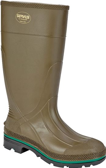 Servus Northener Series 75120-10 Non-Insulated Work Boots, 10, Brown/Green/Olive, PVC Upper, Insulated: No