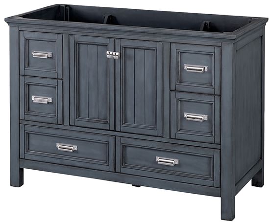 Craft + Main Brantley Series BABV4822D Vanity, Wood, Harbor Blue, 2-Cabinet Door, 6-Drawer