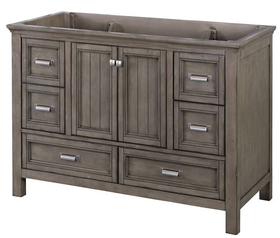 Craft + Main Brantley Series BAGV4822D Vanity, Wood, Distressed Gray, 2-Cabinet Door, 6-Drawer