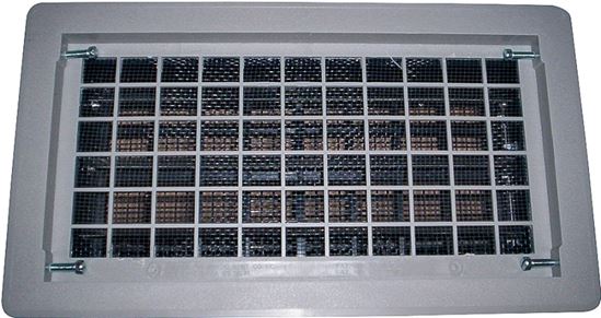 Witten Vent 315CGR Foundation Vent, 62 sq-in Net Free Ventilating Area, Mesh Grill, Thermoplastic, Gray