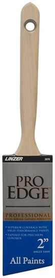 Linzer 2870-2 Paint Brush, 2 in W, Polyester Bristle, Angle Sash Handle, Pack of 6