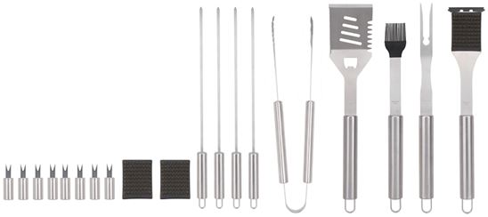 Omaha BBQ Grill Set, Steel, Stainless Steel