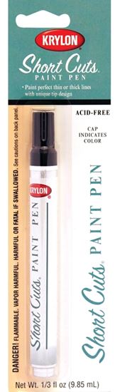 Krylon Short Cuts KSCP914 Paint Pen, Chisel Tip, Black