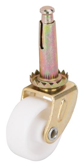 ProSource JC-B08-PS Swivel Caster, 1-1/4 in Dia Wheel, 1-1/4 in W Wheel, White, 40 lb, Steel Housing Material