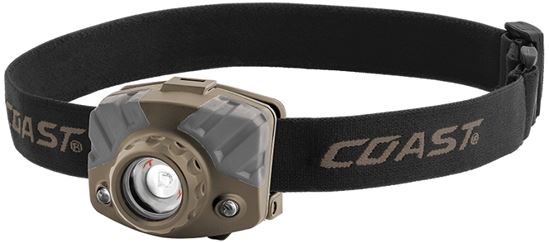 Coast FL68 Tri-Color Headlamp, AAA Battery, Alkaline Battery, LED Lamp, 400 Lumens, Flood Beam, 104 ft Beam Distance