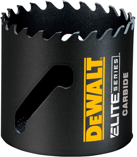 DeWALT ELITE Series DAH32 Hole Saw, 2 in Dia, 1-3/4 in D Cutting, 1/2 in Arbor, 3 TPI, Carbide Cutting Edge