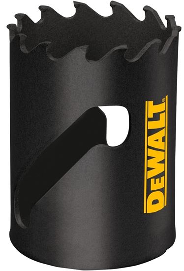 DeWALT ELITE Series DAH3112 Hole Saw, 1-1/2 in Dia, 1-3/4 in D Cutting, 1/2 in Arbor, 3 TPI, Carbide Cutting Edge