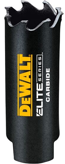 DeWALT ELITE Series DAH31 Hole Saw, 1 in Dia, 1-3/4 in D Cutting, 1/2 in Arbor, 3 TPI, Carbide Cutting Edge