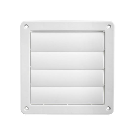 Lambro 361W Louvered Vent, 6 in W, Plastic