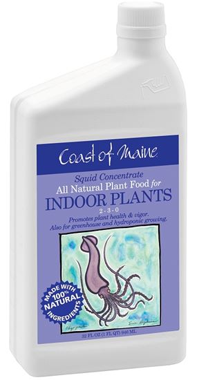 Coast of Maine QTSQUID All-Purpose Fertilizer, 1 qt Bottle, Liquid, 2-3-0 N-P-K Ratio