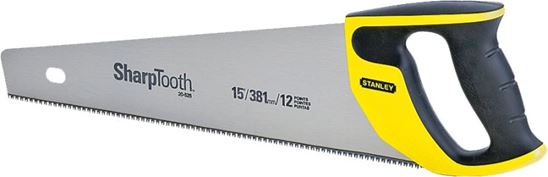 Stanley 20-526 Handsaw, 15 in L Blade, 11 TPI, Ergonomic Handle, Plastic/Rubber Handle