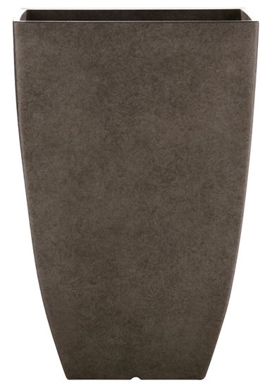 Southern Patio HDR-091653 Newland Planter, 15-1/2 in H, Square, Plastic/Resin, Gray, Stone Aesthetic