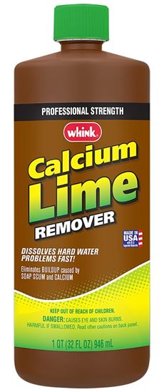 Whink 35232 Calcium Lime Remover, 32 oz, Liquid, Vinegar-Like, Light Yellow