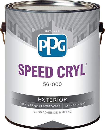 PPG SPEED CRYL 56-510XI-01 Exterior Paint, Semi-Gloss, Pastel Base/White, 1 gal, Pack of 4