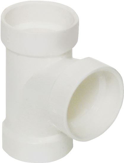 Canplas 192152L Sanitary Pipe Tee, 2 in, Hub, PVC, White