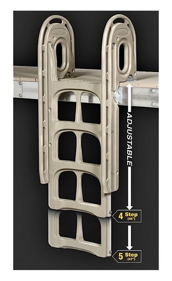 Playstar PS 1605 Dock Ladder, 350 lb, 5-Step, Plastic