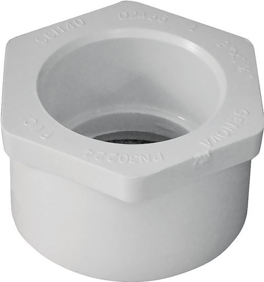 IPEX 435660 Reducing Bushing, 2 x 1-1/4 in, Spigot x Socket, White, SCH 40 Schedule, 150 psi Pressure