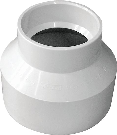 IPEX 193024 Reducing Coupling, 3 x 2 in, Hub, PVC, White, SCH 40 Schedule