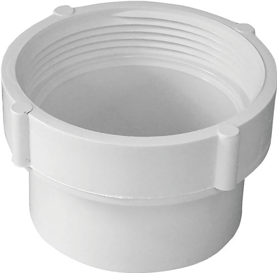 Canplas 414234BC Cleanout Body, 4 in, FNPT x Spigot, PVC, White