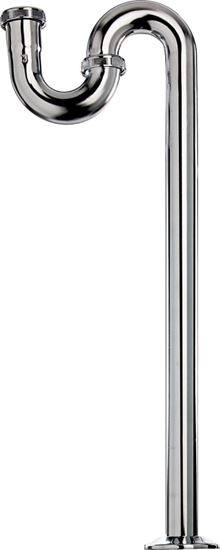 Plumb Pak PP20255 S-Trap with Flange, 1-1/4 in, Flange, Brass, Polished Chrome