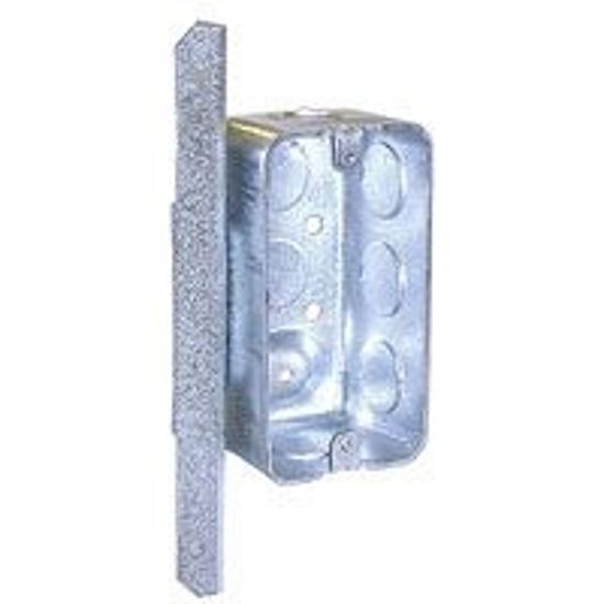 Raco 661 Handy Box, 1-Gang, 8-Knockout, 1/2 in Knockout, Galvanized Steel, Gray, Bracket