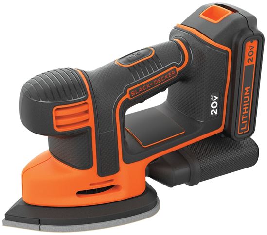 Black+Decker MOUSE BDCMS20C Sander, Tool Only, 20 V, 1.5 Ah