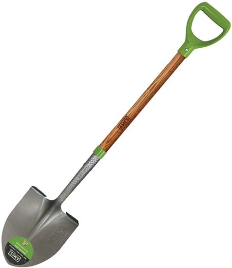 Ames 2535800 Digging Shovel, 8-3/4 in W Blade, Steel Blade, Hardwood Handle, D-Shaped Handle, 36-3/4 in L Handle