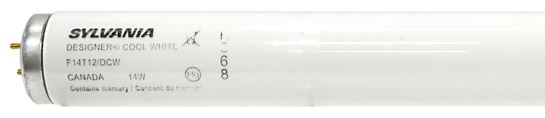 Sylvania 21536 Fluorescent Bulb, 14 W, T12 Lamp, Medium Lamp Base, 648 Lumens, 4100 K Color Temp, Cool White Light, Pack of 6