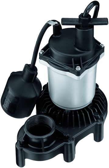 Flotec FPZS33T Sump Pump, 1-Phase, 4 A, 115 V, 0.33 hp, 1-1/2 in Outlet, 22 ft Max Head, 660 gph, Thermoplastic