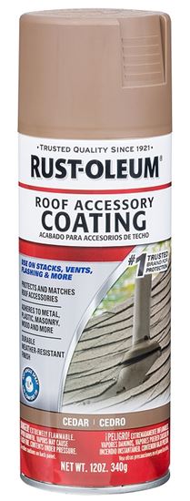 Rust-Oleum 314061 Roof Accessory Coating, Cedar, 12 oz, Aerosol Can, Liquid