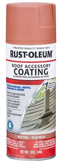 Rust-Oleum 313815 Roof Accessory Coating, Red Tile, 12 oz, Aerosol Can, Liquid