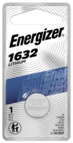 Energizer ECR1632BP Coin Cell Battery, 3 V Battery, 130 mAh, CR1632 Battery, Lithium, Manganese Dioxide