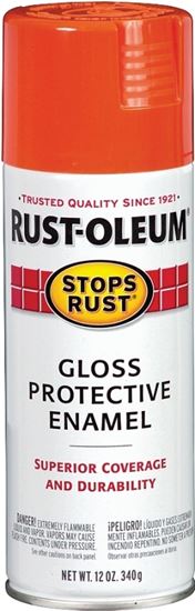 Rust-Oleum 214084 Rust Preventative Spray Paint, Gloss, Orange, 12 oz, Can