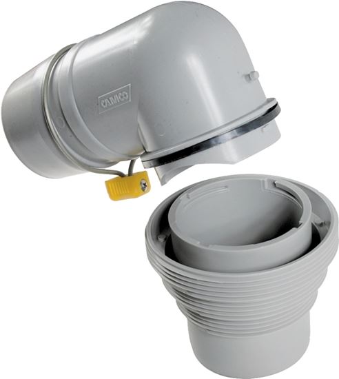 Camco Easy Slip 39144 Hose Adapter, Threaded, Gray, Pack of 2