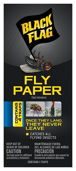 Black Flag HG-11016 Fly Paper, 4 Pack