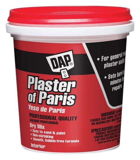 DAP 10308 Plaster of Paris, Powder, White, 4 lb Tub, Pack of 6