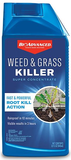 BioAdvanced 704195A Super Concentrated Weed and Grass Killer, Liquid, Blue, 32 oz Bottle