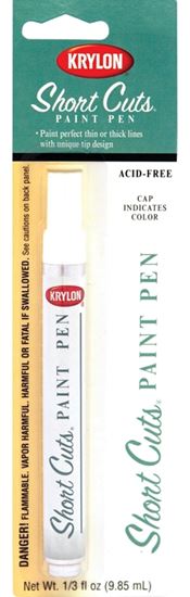 Krylon Short Cuts KSCP913 Paint Pen, Chisel Tip, White