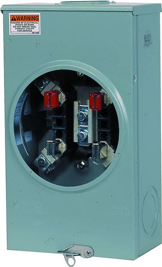 Siemens SUAT317-0G Meter Socket, 1 -Phase, 200 A, 600 V, 4 -Jaw, Overhead Cable Entry, NEMA 3R Enclosure