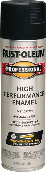 Rust-Oleum 7578838 Enamel Spray Paint, Flat, Black, 15 oz, Can