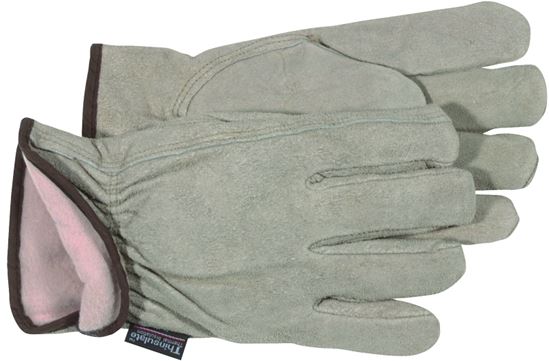 Boss 7179M Gloves, M, Keystone Thumb, Open, Shirred Elastic Back Cuff, Cowhide Leather, Gray