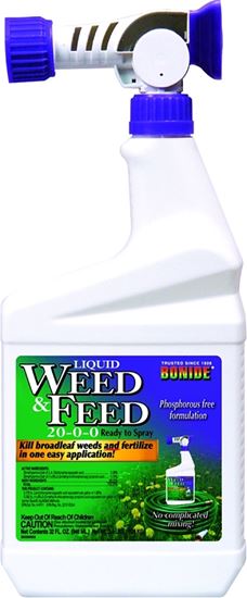 Bonide 301 Weed and Feed Lawn Fertilizer, 1 qt, Liquid, 20-0-0 N-P-K Ratio