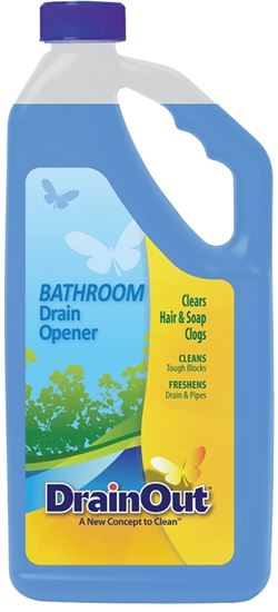 Drain OUT DOB0632N Drain Opener, Liquid, Blue, Citrus, 32 oz, Bottle, Pack of 6