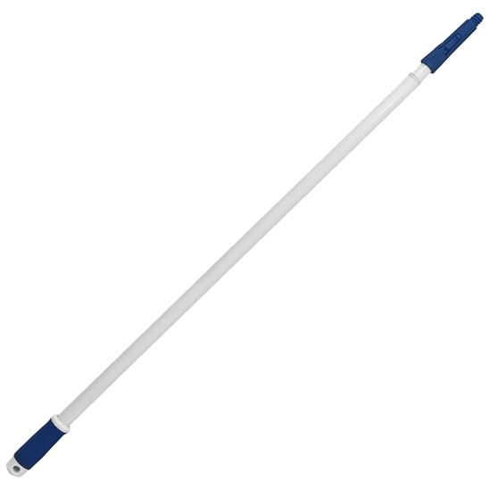 Unger 989300 Telescopic Pole, 6 ft Max Pole L, Threaded, Steel Pole, Blue/White