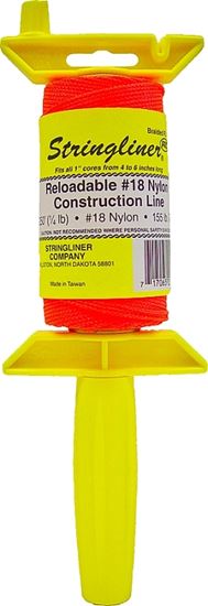 Stringliner 25159 Line Reel, 250 ft L Line, Fluorescent Orange Line