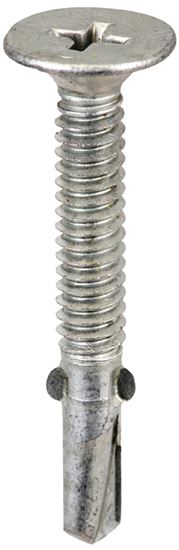 Acorn International S-WM101716G250 Screw, #10 Thread, Phillips Drive, Self-Tapping, Winged Point, Galvanized Steel