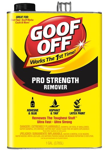 Goof Off FG657 Latex Paint Remover, Liquid, White, 1 gal, Can, Pack of 4