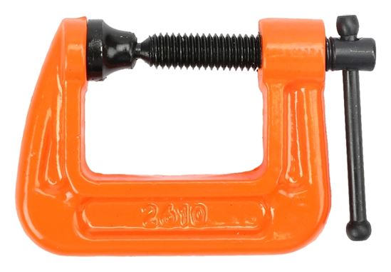 Pony 2610 Light-Duty C-Clamp, 750 lb Clamping, 1 in Max Opening Size, 1 in D Throat, Cast Iron Body, Silver Body